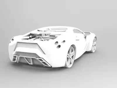 3D printable car model 3D print model