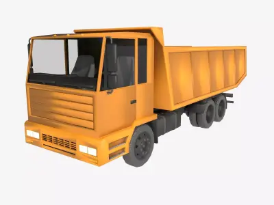 Dump Truck Low-poly 3D model from CGTrader