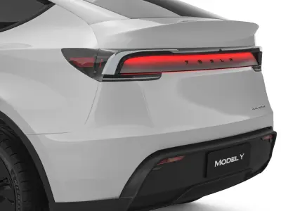 2025 Tesla New Model Y With Interior Include Two Style Rims 3D model