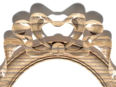 Frame-029 ornate wooden frame 3D model