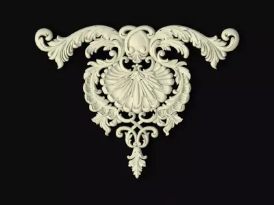 Central decor ornament for furniture 3D model 965