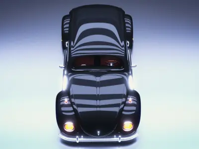 Volkswagen Beetle Low-poly 3D model