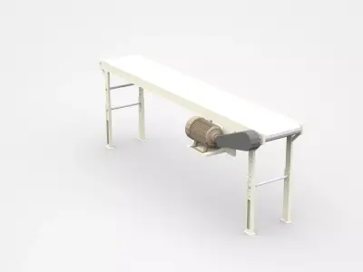 Bright Product Conveyor With Engine 3D model