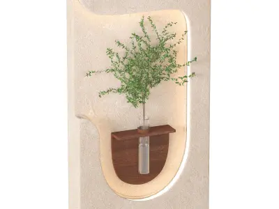 Minimalist Wall Decor Tree LED 3D model