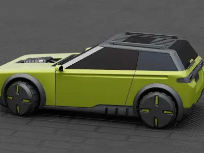 TESLA CONCEPT SUV  RIGGED 3D model
