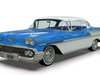 Chevrolet Belair Sport Coupe 2 doors 1958 3D model