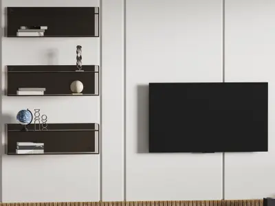 Modern TV Wall 012 3D model
