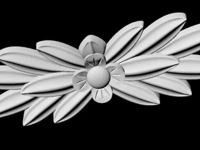 Central decor ornament for furniture 3D model 180