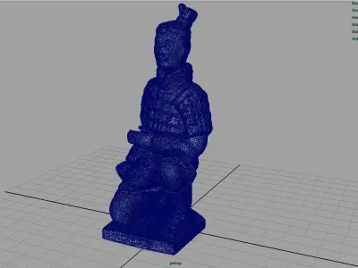 Terracota Soldier Low-poly 3D model