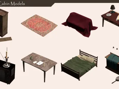 Interior Cabin Set 3D model