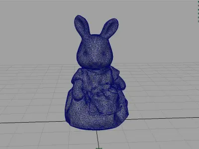 Rabbit Mother Low-poly 3D model