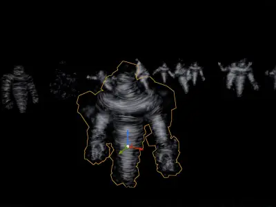 Air elemental low-poly game engine ready 3D model Low-poly 3D model