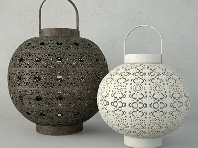 Filigree Lanterns 3D model