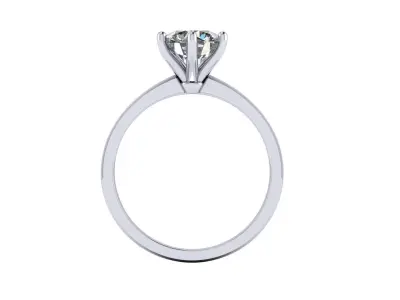 Solitaire Diamond Women Ring R16 3D print model