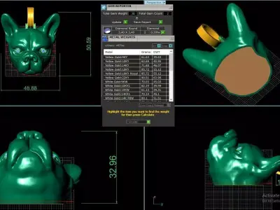 bull dog 3D model buy