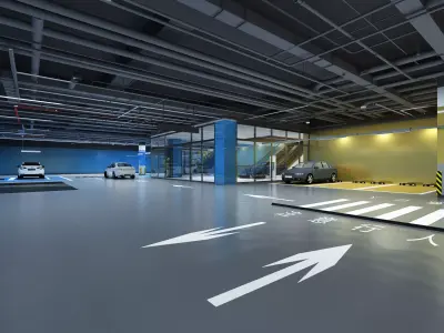 Parking Low-poly 3D model