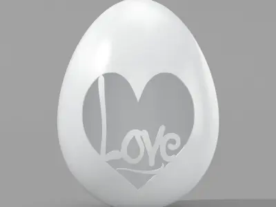 Egg Sculpture - 3 Models 3D Model Collection