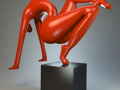 Sculpture acrobatic stunt 3D model