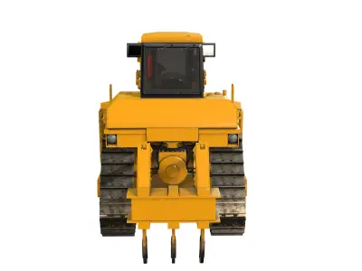 Bulldozer Low-poly 3D model get