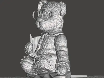 teddy bear book worm  door stop 3D print model