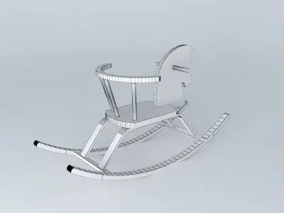 Rocking horse Latvian toy 3D model