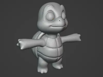 3D Tuettle Character Modeling ready for use 3D model