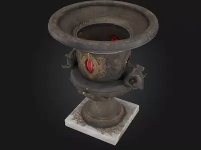 Gothic Chalice  Dark Elegance for Ritual and Royalty 3D model