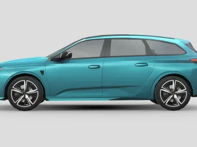 Peugeot 308 SW hybrid 2022 Low-poly 3D model