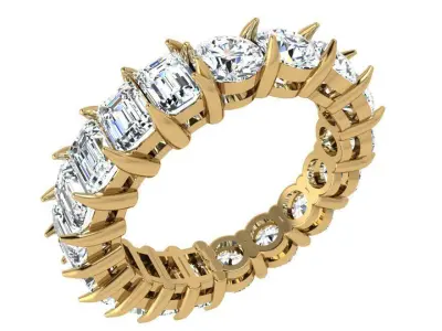 Eternity Diamond Band 4140 3D print model