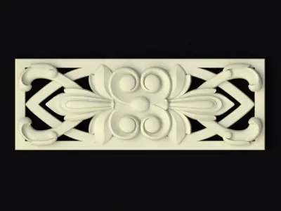 Central decor ornament for furniture 3D model 573