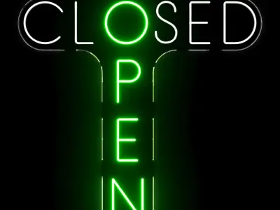 Closed Open Neon Sign 3D model
