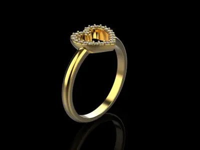 Heart  ring model 274 3D print model