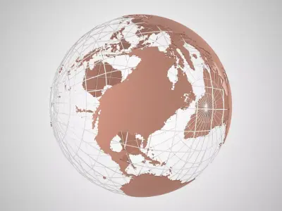 Globe News Skeleton Chocolate Milk Color 3D model