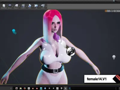 Fatal Female 014 For Unreal Engine Low-poly 3D model