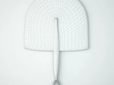 African Handwoven Fan 7 3D model