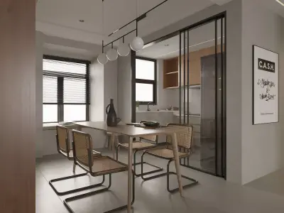 japanese living room dining room interior scenes 19 3D model