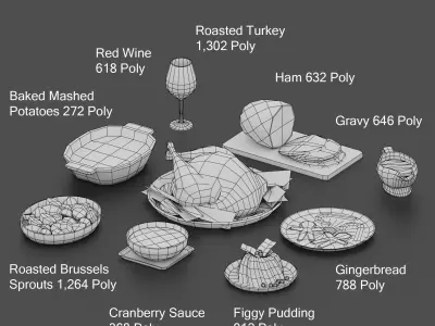 Christmas Pack 01 3D Model Collection