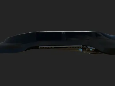 Futuristic limousine transportation vehicle Low-poly 3D model
