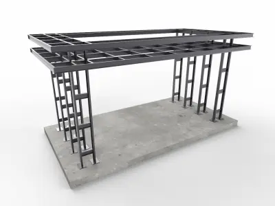 Entry Structure M1 Low-poly 3D model