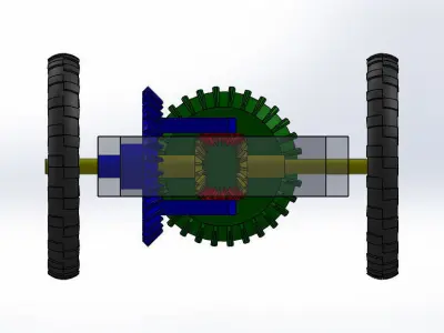 Differential gear set  Free 3D print model