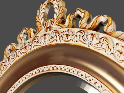 Ellipse Framed Mirror 3D model