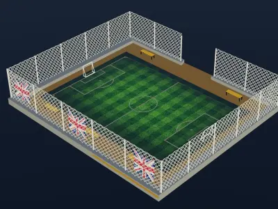 Soccer Stadium - England Low-poly 3D model