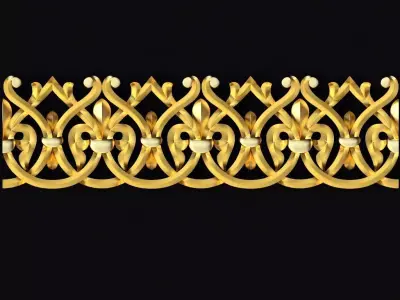 Central decor ornament for furniture 3D model 191