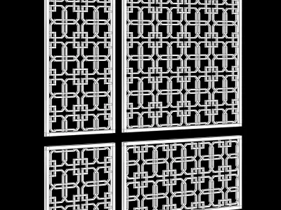 Arabic Islamic pattern wood decorative plaster 3D model get