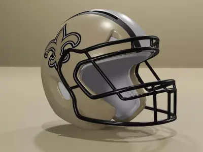 New Orleans Saints Football Helmet 3D model