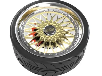 BBS RM rim with brakes and pneumatics 3D print model