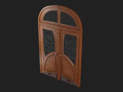 Old Door Low-poly 3D model
