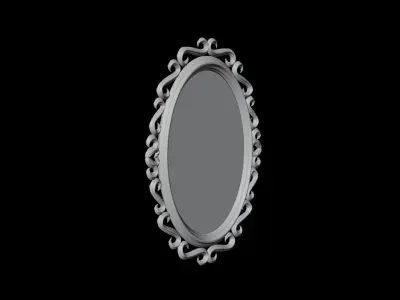 Oval Mirror Frame 3D model buy