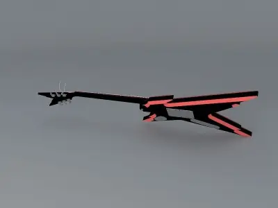 Dean Razorback guitar Free 3D model