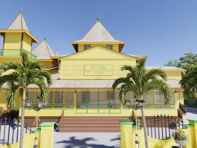 Grand Mosque of the Sambas Sultanate Palace 3D model